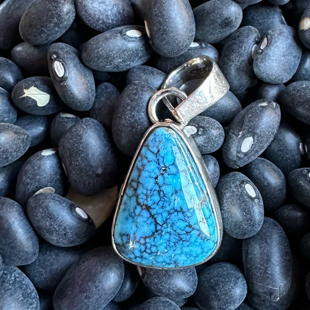 Handcrafted Sterling Silver Turquoise Pendant